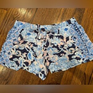 Lilly Pulitzer Blue and Pink Floral Shorts